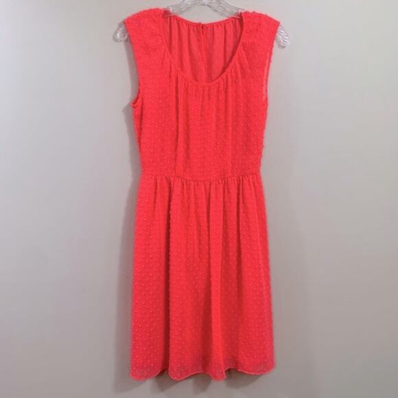 J. Crew Factory Dresses & Skirts - J Crew Factory Swiss Dot Fit & Flare Pink Dress